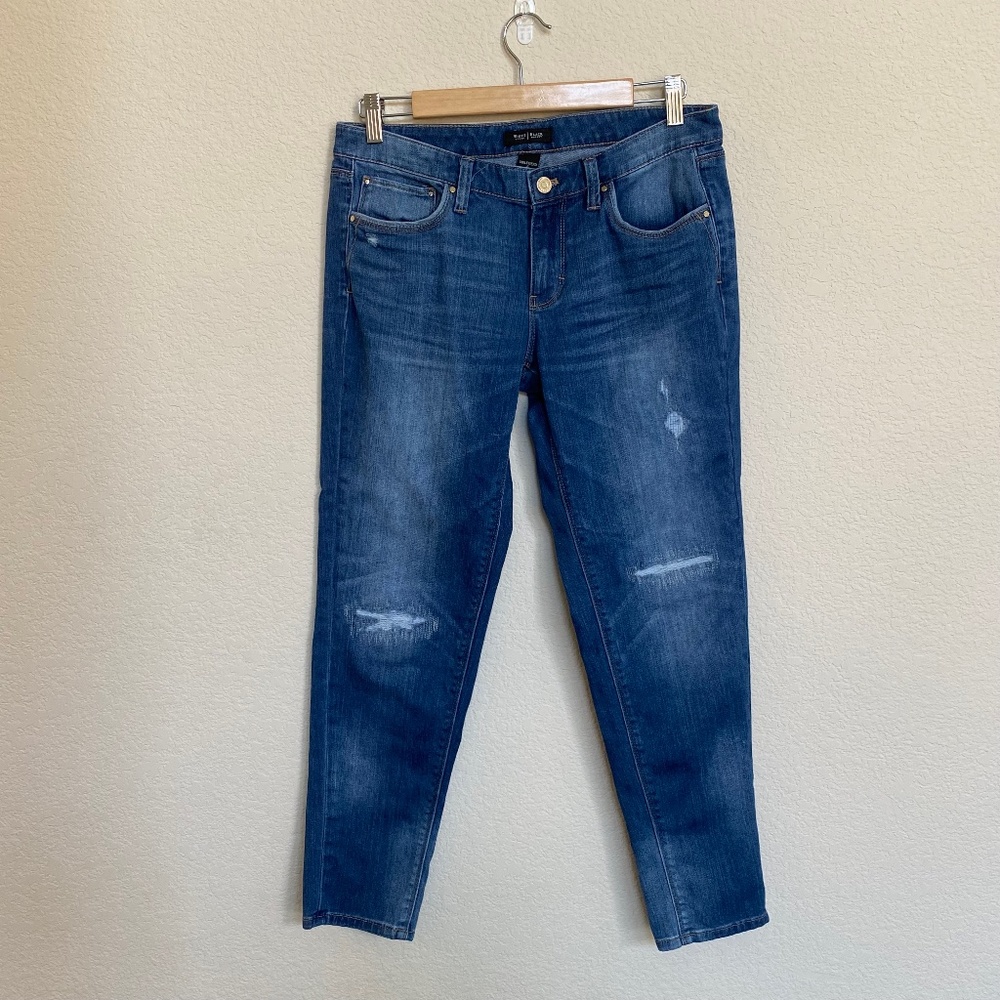 WHBM Girlfriend Distressed Jeans - Womens Size 6 - Excellent Used Condition